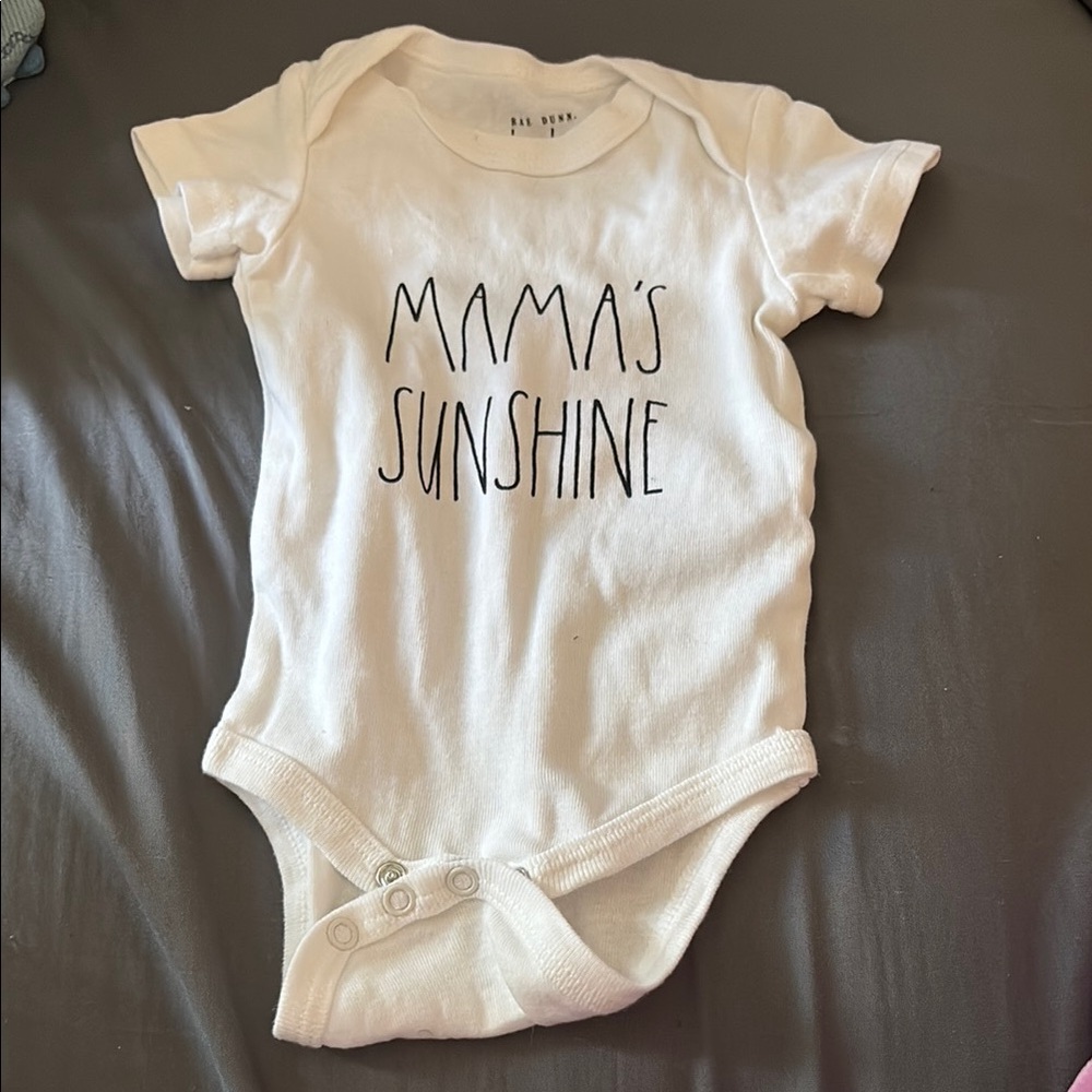 Mama's Sunshine White Baby Onesie